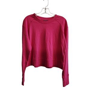 Sweaty Betty Size 4 Women's Pink Long‎ Sleeve Crewneck Sweater